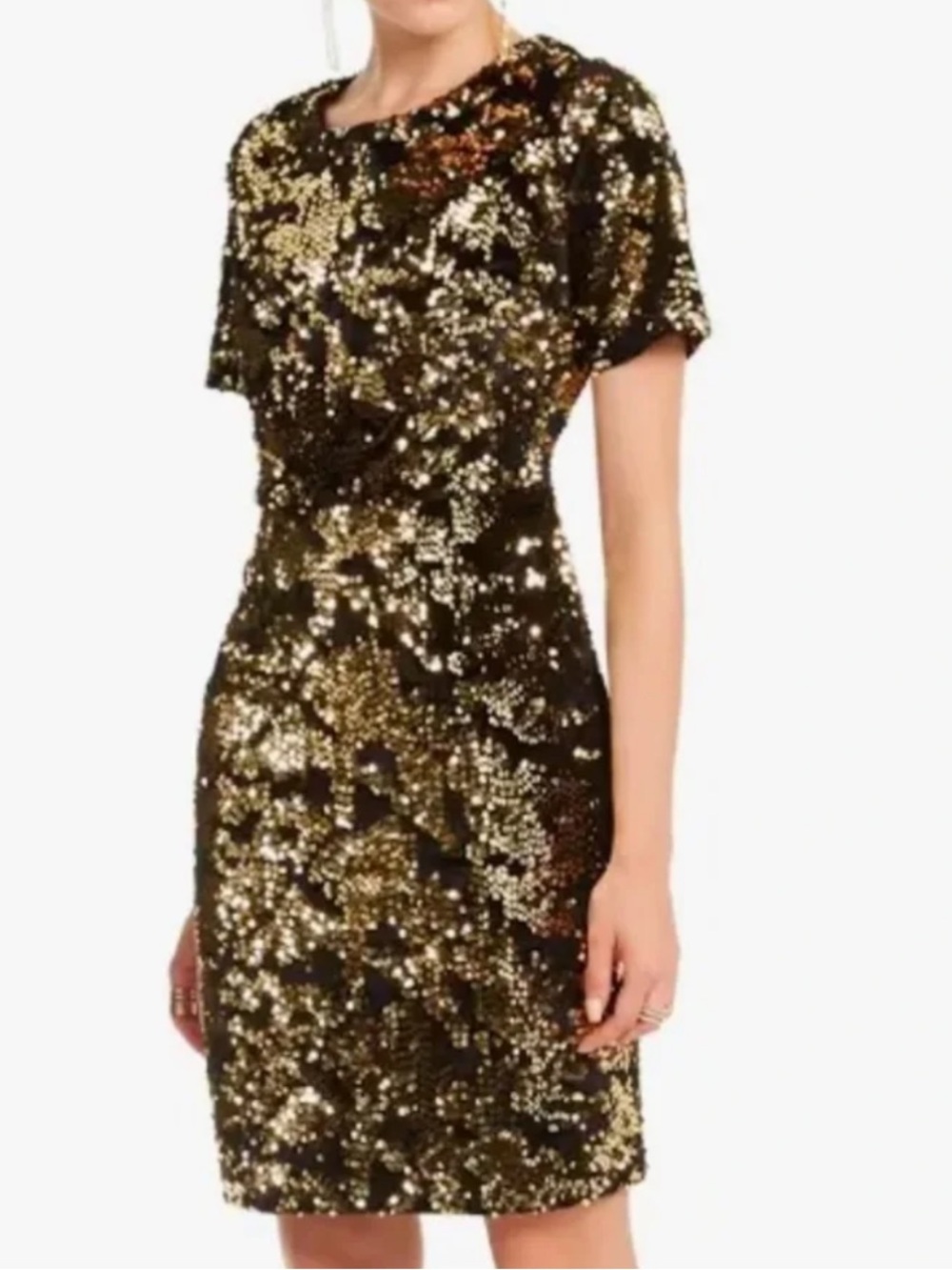 F&F Black and Gold Sequin Tunic Dress